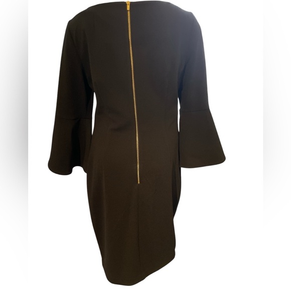 Calvin Klein Black Dress with flared sleeves sz 8 - Picture 5 of 7